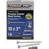 Power Pro 48623 Wood Screws, #10 x 3", Premium Stainless Marine Screws, Rust Resistant , Stainless Steel, 1lb Box, 66 pcs