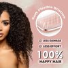 Lily England Curly Hair Brush for Detangling & Styling - Pain-Free Curl Brush for Wet & Dry Hair With Flexible Bristles - Easy to Hold Hair Brush for Curly Hair Women 3c to 4c Hair, Rose Gold