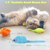 MeoHui 12PCS Faux Fur Mice Cat Toys, 5.5” Realistic Small Mice Size, Rattle Cat Mouse Toy Also Prefilled Catnip, Mouse Toys for Cats, Interactive Cat Toy for Bored Indoor Adult Cats Kitten Kitty Self