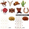 Western Party Decorations, Pre-Strung Western Birthday Banner,Cowboy Birthday Party Decorations, Rodeo Birthday Decorations,Western Birthday Party Decorations and Hanging Swirls, Cowboy Party Decorations, Western Themed Party Decorations