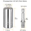 Leberna Universal Socket Grip Adapter 4 PCS | Multi Functional Sockets Set Ratchet Power Drill Bit Wrench 1/4"-3/4" (7mm-19mm) Professional Repair Tools Gifts for Dad Men Fathers Husband DIY Handyman