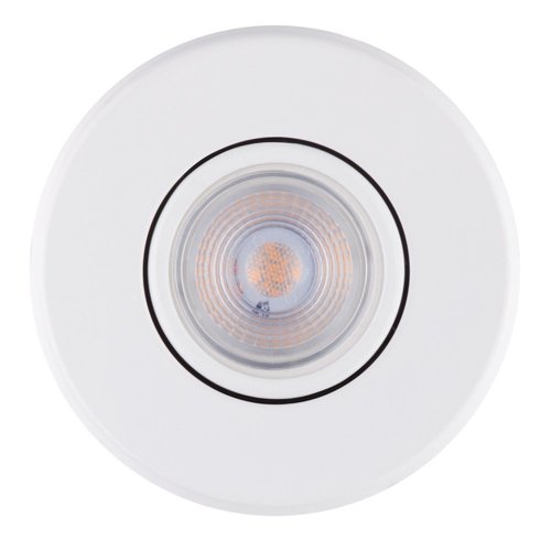 Globe Electric 90679 3" Swivel Round Trim Recessed Lighting Kit, White, Easy Install Push-N-Click Clips, 3.25" Hole Size, Recessed Lights, Dimmable, Ceiling Light, Porch Light, Bulb Not Included