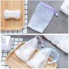 20 PCS Multicolor Exfoliating Mesh Soap Saver Pouch Bag Sack Bubble Foam Net Bags with Drawstring Soap Bags Face Cleansing Foaming Nets for Shower Foaming, 4.7 x 3.5 inche Easy to Clean,Cleansers