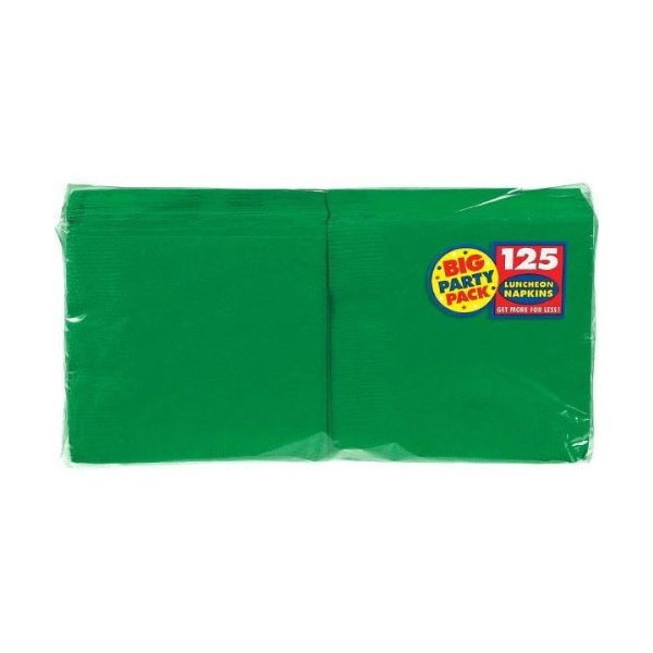 amscan Big Party Pack 250 Count Luncheon Napkins, Green