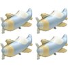 4D Matte Plane Balloons Transportation Airplane Helicopter Party Supplies Adventure Decoration, 4 Pack Cartoon Flying Plane Balloon Fighter Copter Aircraft Mylar Balloons Fighter Jet Airplane Balloons