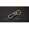 Alsmiley Stainless Steel Carabiner Clip Retractable Ring Set Keychain Quick Release Hooks for Men Women Black