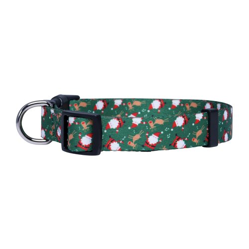 Native Pup Christmas Dog Collar (Medium, Santa & Reindeer)