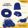 BeKnitting Knitting Starter Kit for Beginners | Great Craft for Adults and Kids | Yarn, Pompom Makers, Needles