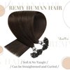 LaaVoo U Tip Hair Extensiosn Real Human Hair Medium Brown 14 in Hair Extensions Human Hair Utip Brown for Women Ktip Human Hair Extensions 50g/50s
