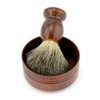 Pure Badger Hair Shaving Brush Natural Wood Mug Bowl Hand-Made Soap Barber Set