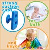 ALPHABATH 42pc Alphabet Letters Numbers Suction Bath Toys Montessori Sensory Preschool Daycare Spelling Basic Math Learning No Mold Free Shower Building Travel Kids Toddlers Ages 1 2 3 4 5 6 Years Old