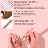 Saviland Kolinsky Acrylic Nail Brush Set: 7PCS Acrylic Nail Brushes for Acrylic Application, Acrylic Powder Nail Art Extension Carving Size 4/6/8/10/12/14/16 Acrylic Brushes for Nail Salons & Home Use