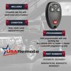 Key Fob Keyless Entry Remote fits Chevy Silverado Traverse Equinox Avalanche/GMC Sierra/Pontiac Torrent/Saturn Outlook Vue 2007 2008 2009 2010 2011 2012 2013 2014 2015 2016, 15913421