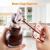 Wine Bottle Opener Wing Corkscrew, Godmorn Rose Gold Beer Bottle Opener with Wine Pourer, Cute Stainless Steel Winged Corkscrew, Pink Cork Screw Wine Accessories For Kitchen Bars Mothers Day Gift