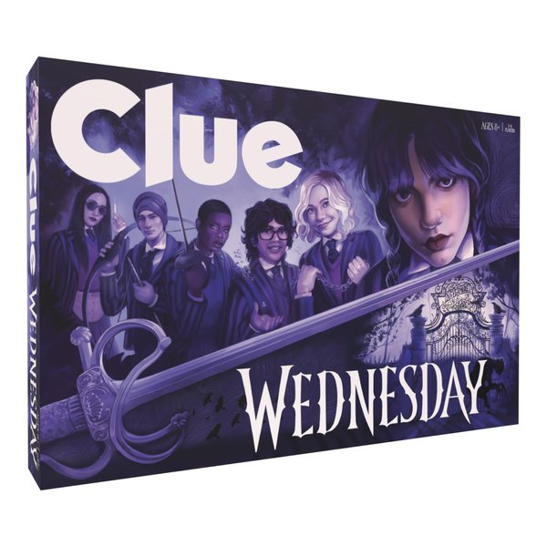 CLUE: Wednesday | Classic Board Game Inspired by The Netflix Original Series | Solve The Mystery at Nevermore Academy with Friends and Family | Officially Licensed Merchandise | 2-6 Players | Ages 8+