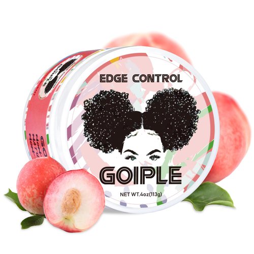 Edge Control Wax for Women Strong Hold Non-greasy Edge Control Smoother Edge Tamer, Edge Wax Styling Tamer Edge Control for Black Hair No Flaking, White Residue, Shine and Smooth 4oz (Sweet Peach )