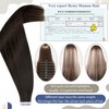 LaaVoo Dark Brown Tape in Hair Extensions Human Hair 28 Inches Brown Tape ins for Black Women Human Hair Silky Straight 20pcs/65g