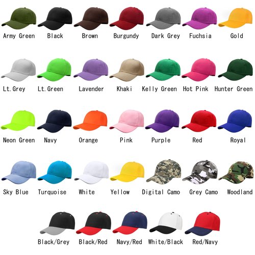 2pcs Baseball Cap for Men Women Adjustable Size for Outdoor Activities Black/Khaki