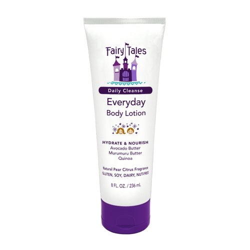 Fairy Tales Daily Cleanse Hydrating Kids Lotion with Aloe, Everyday Nourishing Body Lotion, Hydrate Dry and Sensitive Skin with Avocado and Murumuru Butter for Girls, Boys - 8 oz