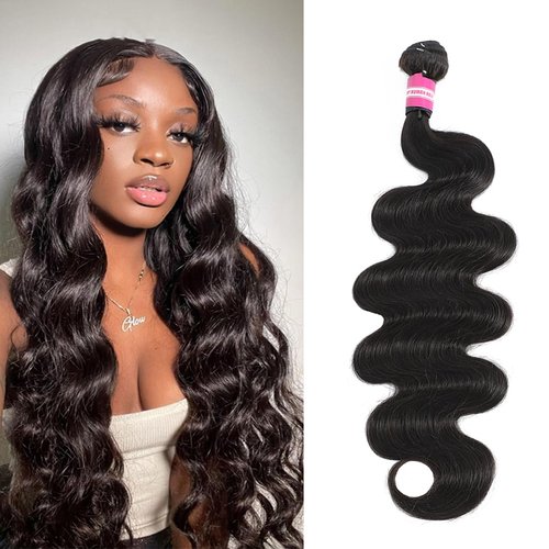 Human Hair Bundles Body Wave 24 inch Single Body Wave Bundle Hair Bundles Human Hair 12A Natural Black Human Hair Bundle Hair Extensions