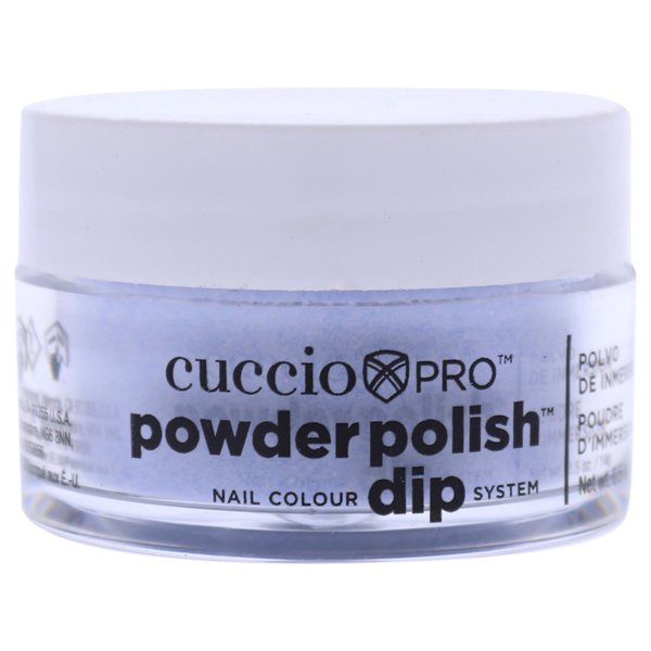 Cuccio Colour Powder Nail Polish - Lacquer For Manicures And Pedicures - Highly Pigmented Powder That Is Finely Milled - Strong, Durable Finish With A Flawless Rich Color - Baby Blue Glitter - 0.5 Oz