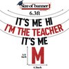 Black Glitter It's Me Hi I'm the Teacher It's Me Banner, Student to Teacher/Class of 2024/Congrats Teacher, 2024 Teacher Graduation Party Decorations Supplies