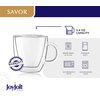 JoyJolt Savor Double Wall Insulated Glasses Espresso Mugs (Set of 2) - 5.4-Ounces
