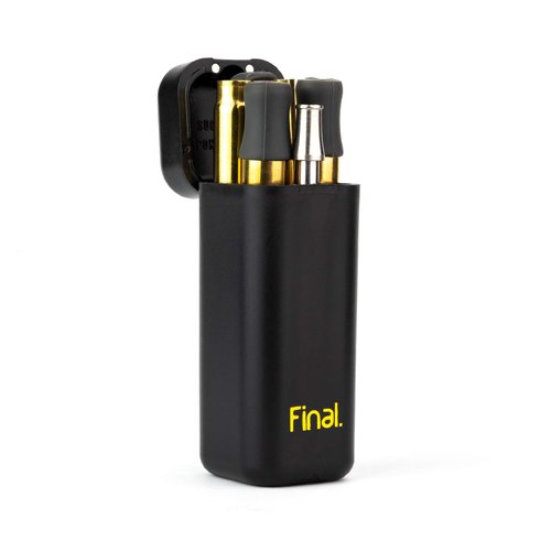 FinalStraw Collapsible, Reusable, Metal Straw | Travel Case, Cleaning Tool | Easy to Clean | Stainless Steel and 100% Silicon Tips | Eco-Friendly | Pirate's Booty Black Case, Gold Stainless Steel