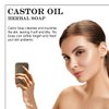 HERBOGANIC Castor Oil Herbal Soap | 3 Pack Natural Bar Soap for Face and Body | Nourishing and Rejuvenating | Infused with Castor Oil | Gentle for Men and Women | 5 Oz…