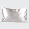 Kitsch Satin Pillowcase for Hair & Skin | Softer Than Silk Pillow Cases | Cooling Satin Pillowcase with Zipper | Pillow Case Covers | Satin Pillow Cases Standard Size (Silver, 1 Pack)