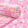 BORORO Glow in The Dark Blanket Castle Pink Blanket Birthday Gifts for Toddler Kids Girls Blankets