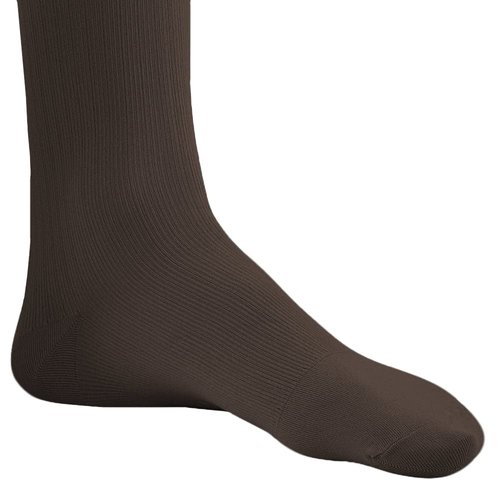 Ames Walker AW Style 638 Men's Microfiber 8-15 mmHg Mild Compression Knee High Socks Brown Medium