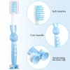 Patelai 24 Pcs Kids Toothbrush for Age 2 and Above Children Manual Toothbrush Set Soft Contoured Bristles Boys and Girls Cute Colorful Toothbrush with Suction Cup for Storage