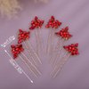 Rumtock 6pcs Red Rhinestones Hair Pins Set for Women Girls Wedding Bridal Hair Styling Jewelry Handmade Hair Piece (Red)