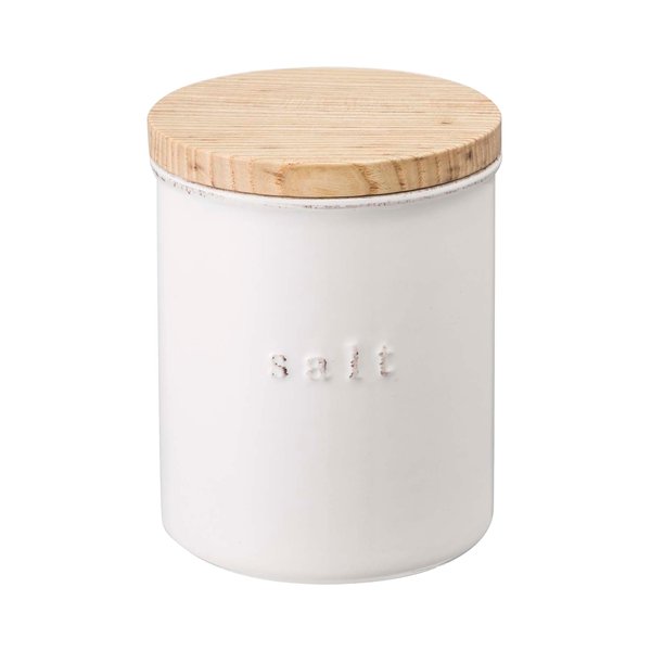 Yamazaki Home Tosca Ceramic Canister – Dry Food Kitchen Storage Container Organizer.,White