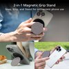 alto Magnetic Round Phone Grip Stand Designed for MagSafe, Italian Leather Phone Grip with Stand Compatible with iPhone 16 15 14 13 12 Series & Phone Cases with Magsafe (Cement Gray)