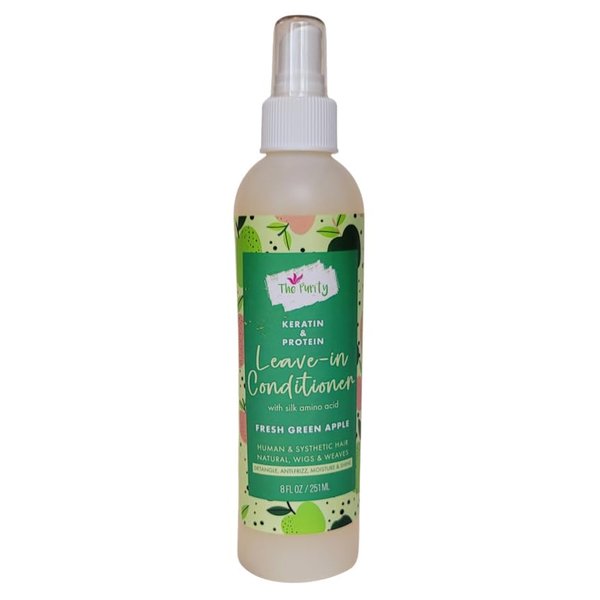 The Purity Keratin & Protein Leave-in Conditioner Fresh Green Apple 8 Fl Oz (Pack of 2)