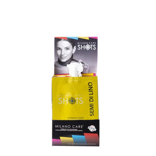 Milano Care Shots – Intensive Shine Keratin Mask – Nourishing Collagen Hair Treatment with Biotin – Hydrating Deep Conditioner for Dry or Damaged Hair – Leave-In Protein Mask, 2x1 fl oz Packet