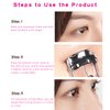 Pinkiou Eyelash Curlers with Comb and Eeylash Separator Set Professional Lash Curler with Built-in Comb Ergonomic Heart-Shaped Handle and Eyelash Comb Tool for Daily Makeup