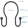 24 Pack Double Shower Curtain Hooks Rings, TENOVEL Double Sided Shower Curtain Hooks Rust Proof for Shower Curtain, Stainless Steel Bathroom Shower Hangers Rings for Shower Rods, Matte Black