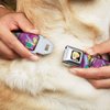 Buckle-Down Dog Collar Seatbelt Buckle Tinker Bell Poses Flowers Stars Skull Purple 15 to 26 Inches 1.0 Inch Wide, Multi Color, DC-WDY007-L