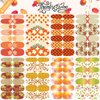 24 Sheets Holiday Nail Wraps Stickers, Halloween Christmas Thanksgiving Day All Seasonal Full Nail Polish Strips, DIY Self-Adhesive Fall Winter Nail Art Decals with 2 Piece Nail Files for Party Decor