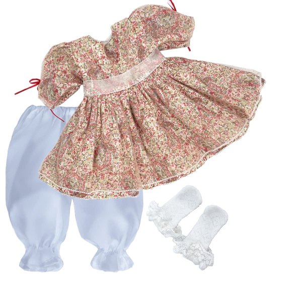 Reborn Doll Clothes Girl Newborn 22 inch 55cm Accesories Outfits Floral Dress Set for 22-24 inch Reborn Baby Doll