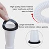 Gas Can Spout Replacement,Gas Can Nozzle,(2 Kit-White) with 4 Screw Collar Caps(2 Coarse Thread &2 Fine Thread-Fits Most of The Cans) with Gas Can Vent Caps, Thick Rubber pad, Spout Cover, Base Caps