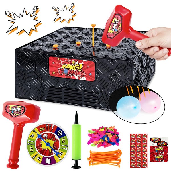 Chussaanj Whack a Balloon Game,Blast Box Balloon Game,Wack a Balloon Game,Balloon Popping Desktop Board Games for Kid,Adults,Family Party