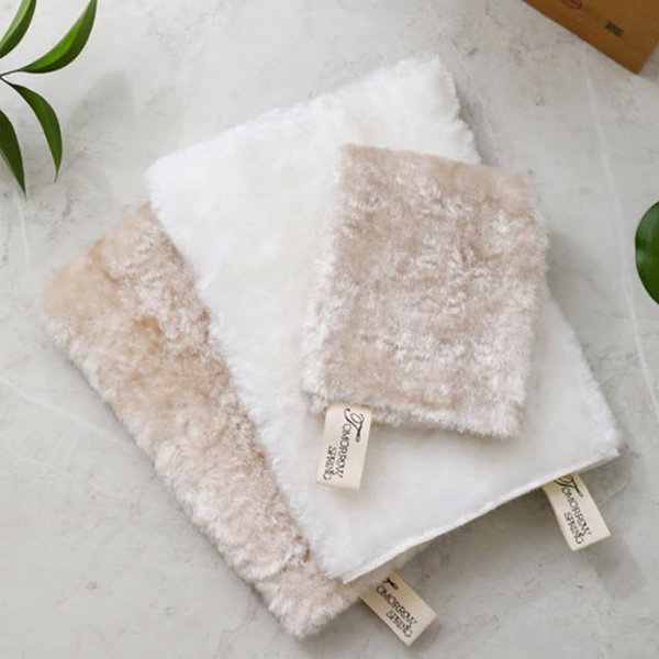 100% Viscose Facial Washcloth, Makeup Remover Cloth for Face, Excellent Deep Cleansing, German Dermatest Excellent, 6 Months Durable (6.7”X9.4” White/Beige) 2 sets (White)
