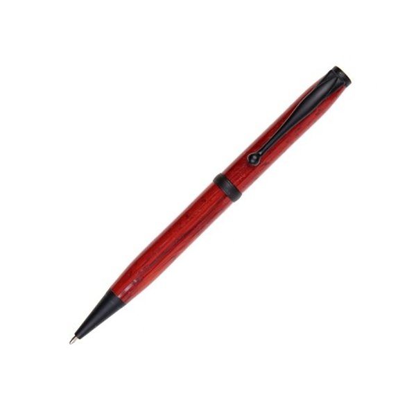 Lanier Pens Comfort Twist Pen - Black Enamel - Padauk