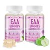 andmino EAA Gummies 7500 mg, BCAA Gummies with Trehalose, Amino Acids Supplement for Muscle, Immune, Nervous & Digestive Health, for Adults & Kids, Non-GMO, Vegan, Gluten Free, Apple Flavor, 120