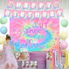 Tie Dye 10th Birthday Decorations for Girls, Peace Out Single Digits I’m 10 Pastel Macarons Backdrop Balloons 60s 70s Hippie Theme Tenth Birthday Party Supplies for 10 Year Old Girl