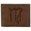 Men's Virgo Handmade Natural Genuine Pull-up Leather Wallet MHLT_03